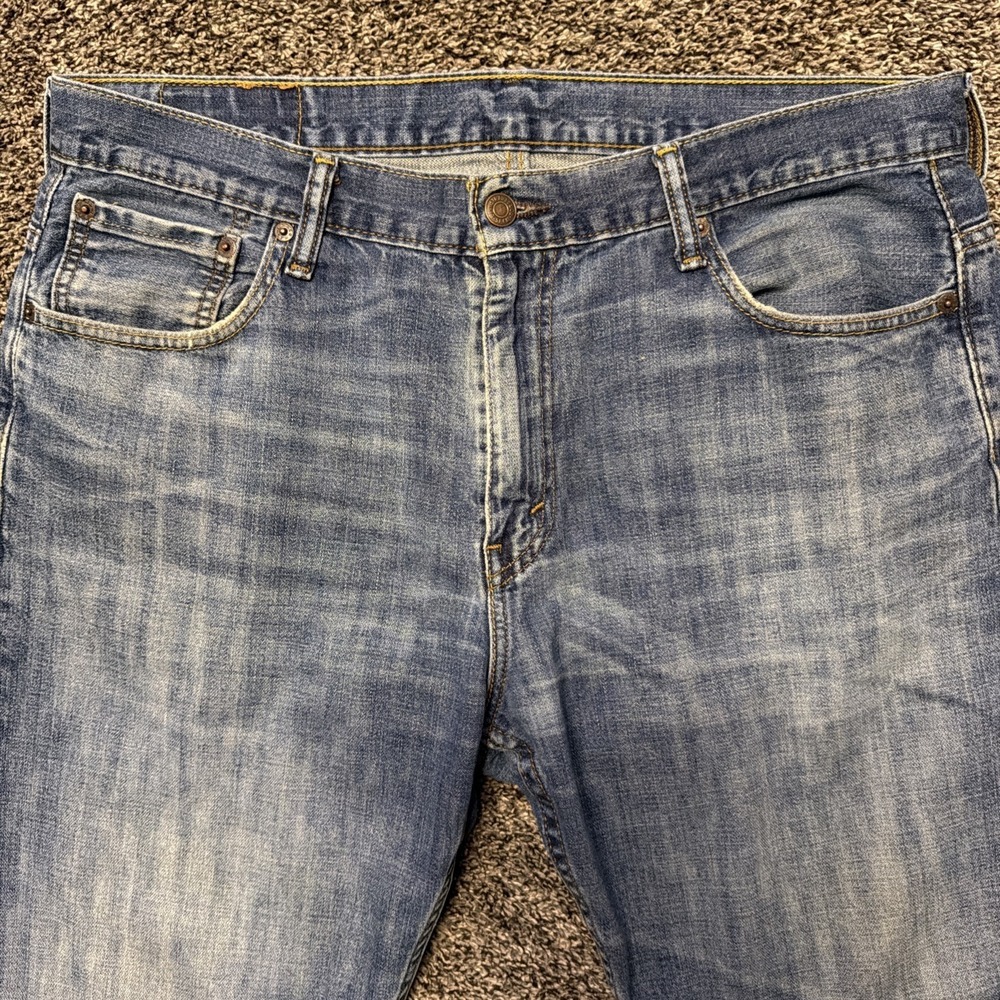 Levis 569 Jeans Mens 34x32 (Fits 36x30) Blue Loose Fit Classic Baggy Faded - Picture 2 of 9